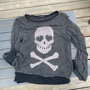 Wildfox skull and crossbones sweatshirt